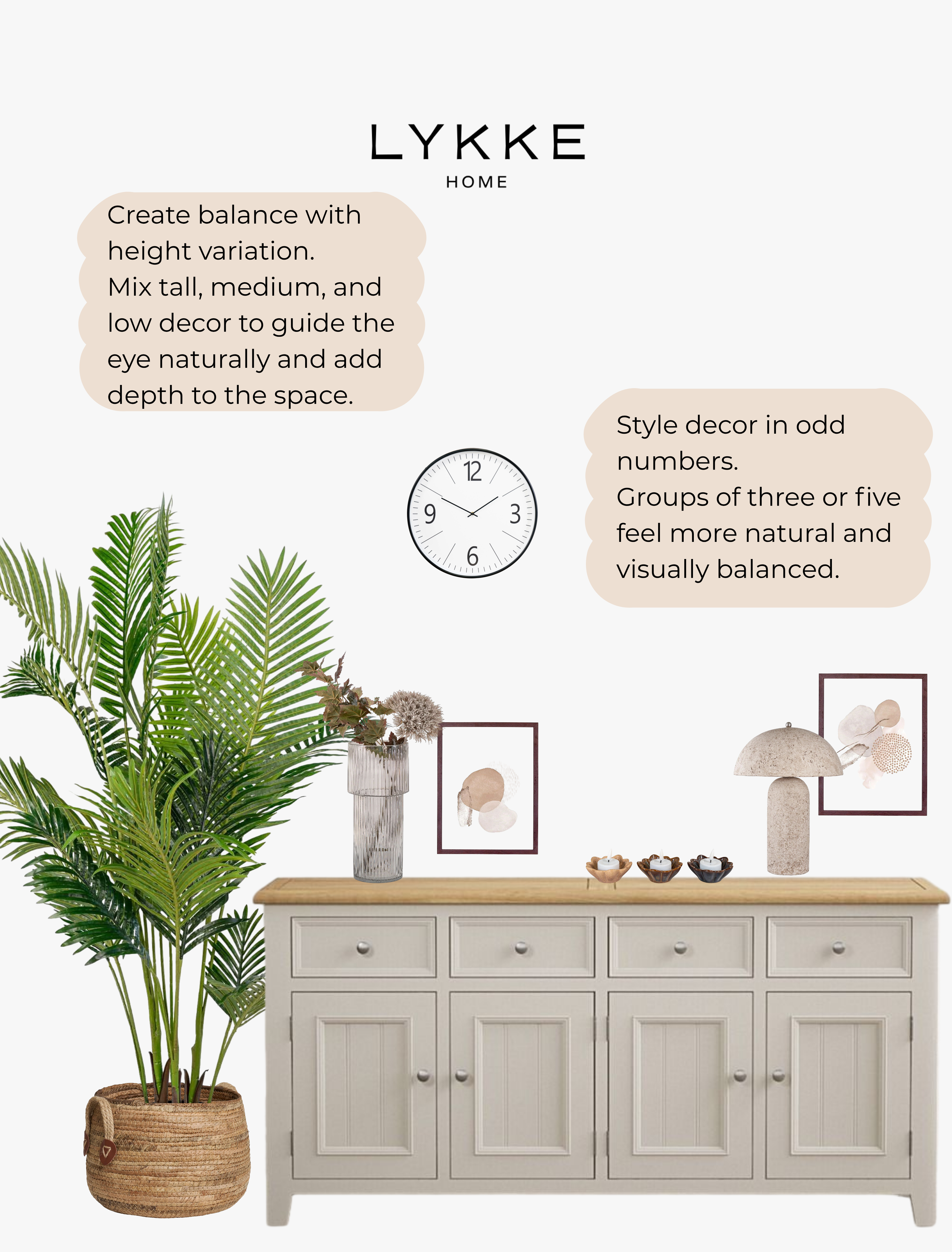 How to Style a Wooden Console for a Calm, Modern Interior