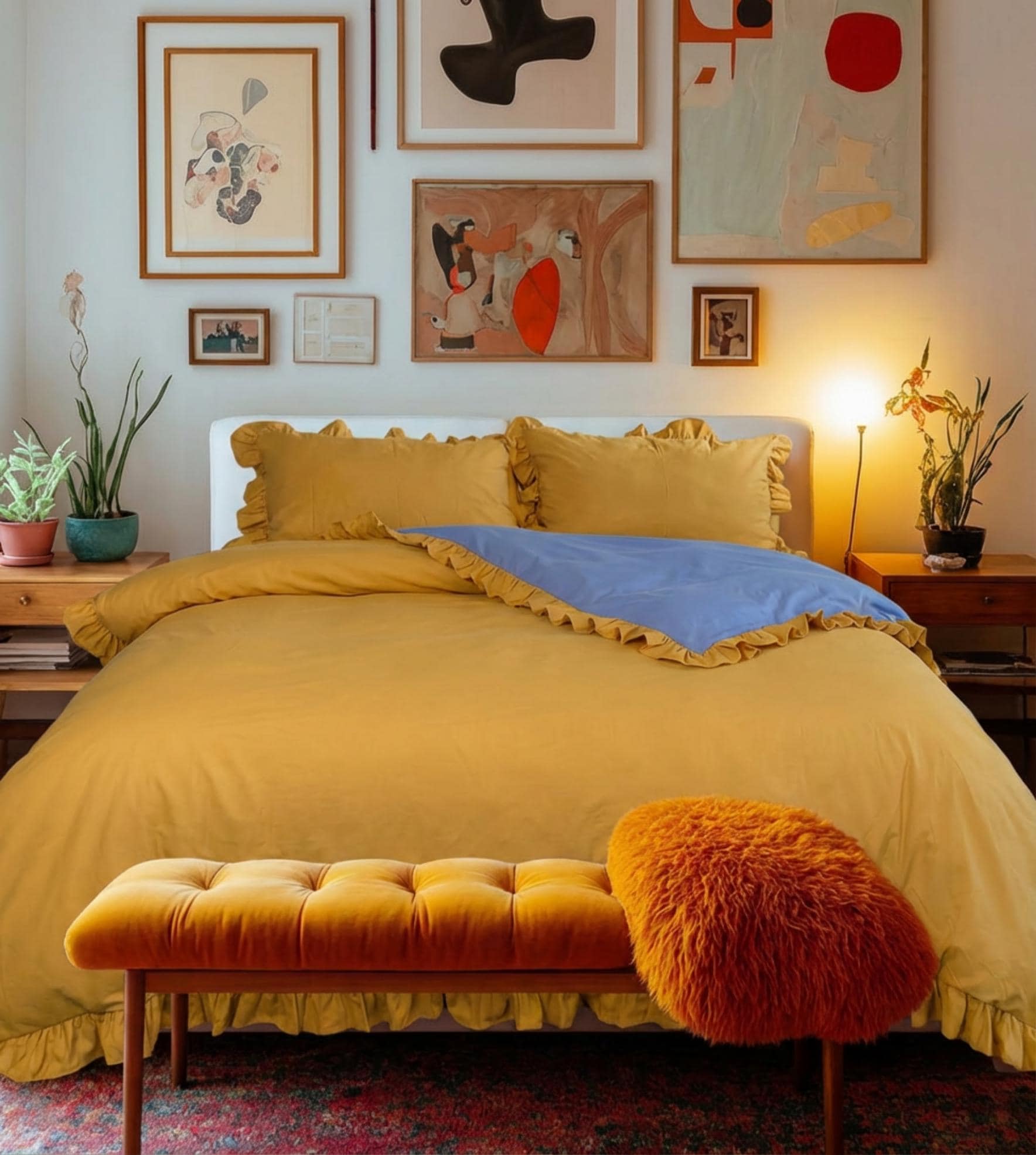 Washed Cotton Bedding Set - Breathable Bed Sheets - Ohra