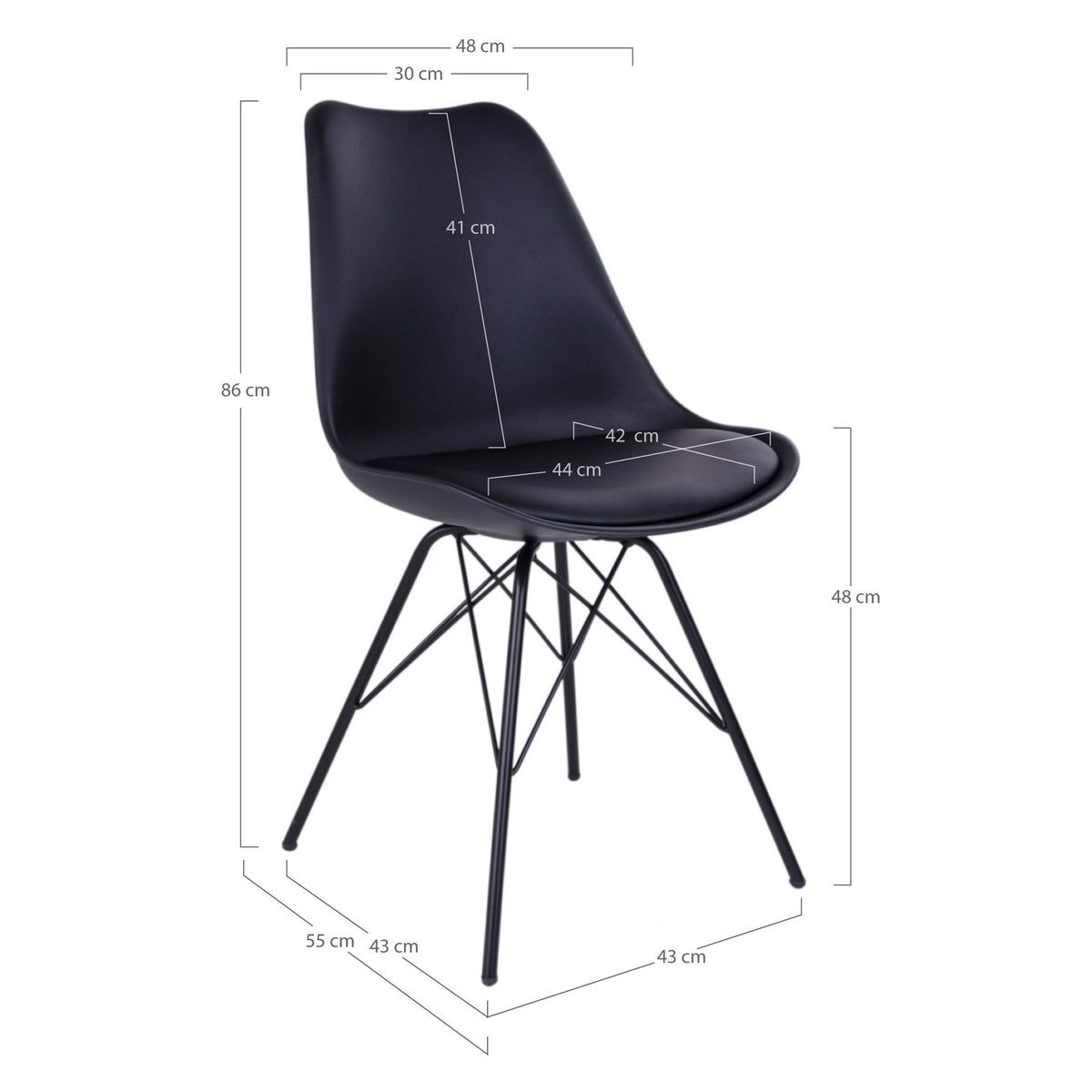 Oslo Dining Chair — Black