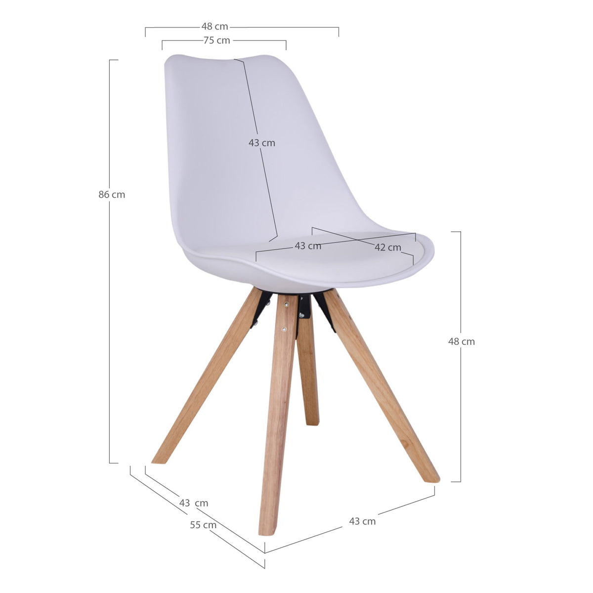 Bergen Dining Chair — White