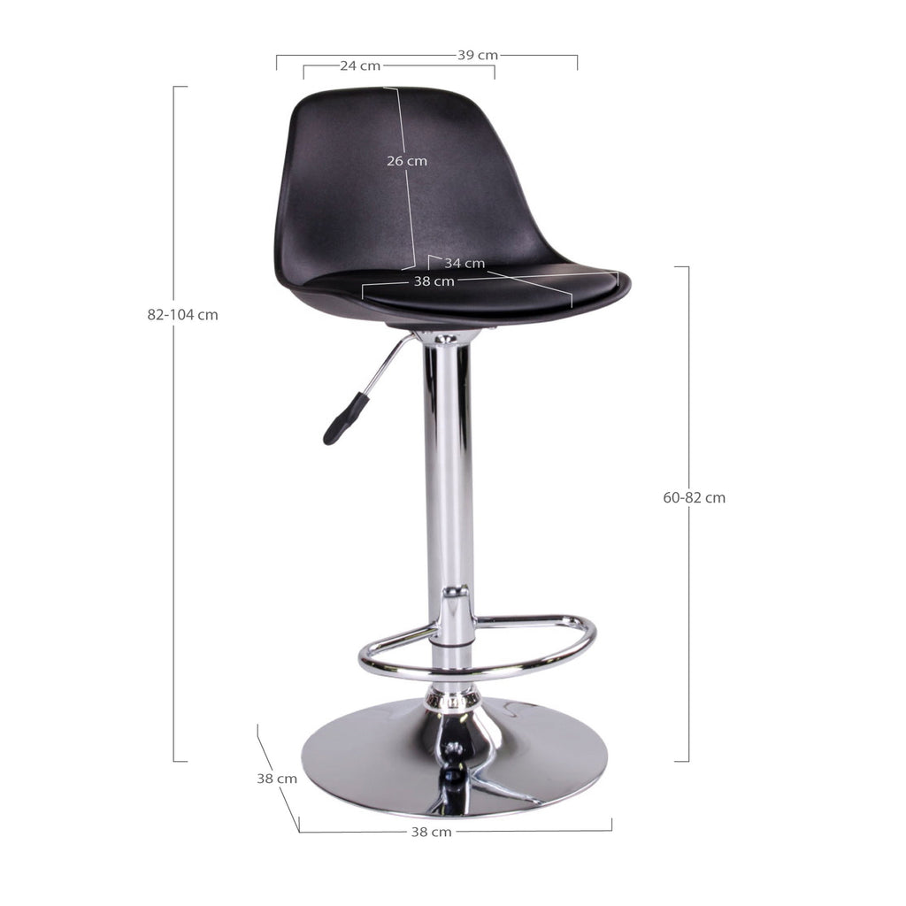 Trondheim Bar Chair — Black