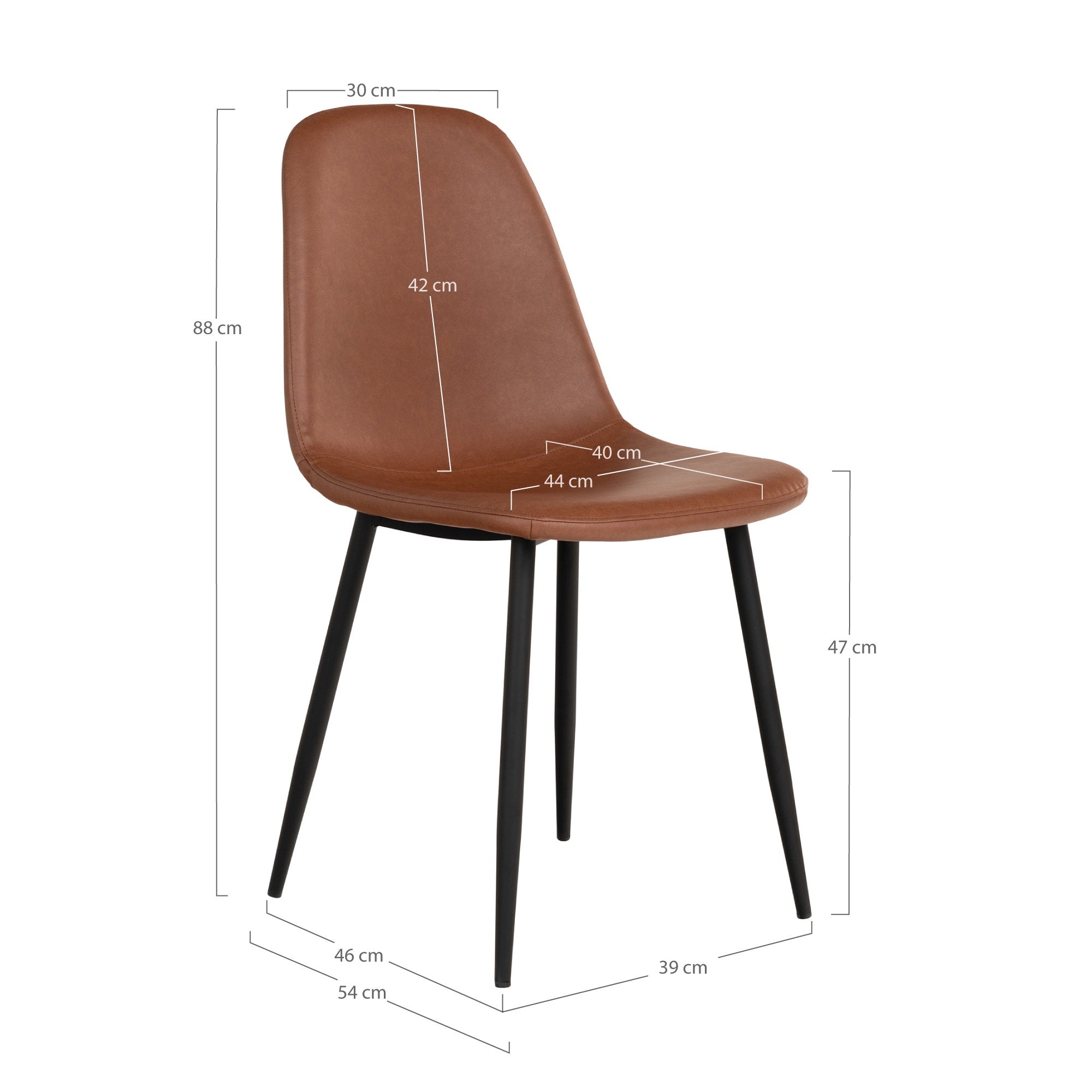 Stockholm Dining Chair — Brown