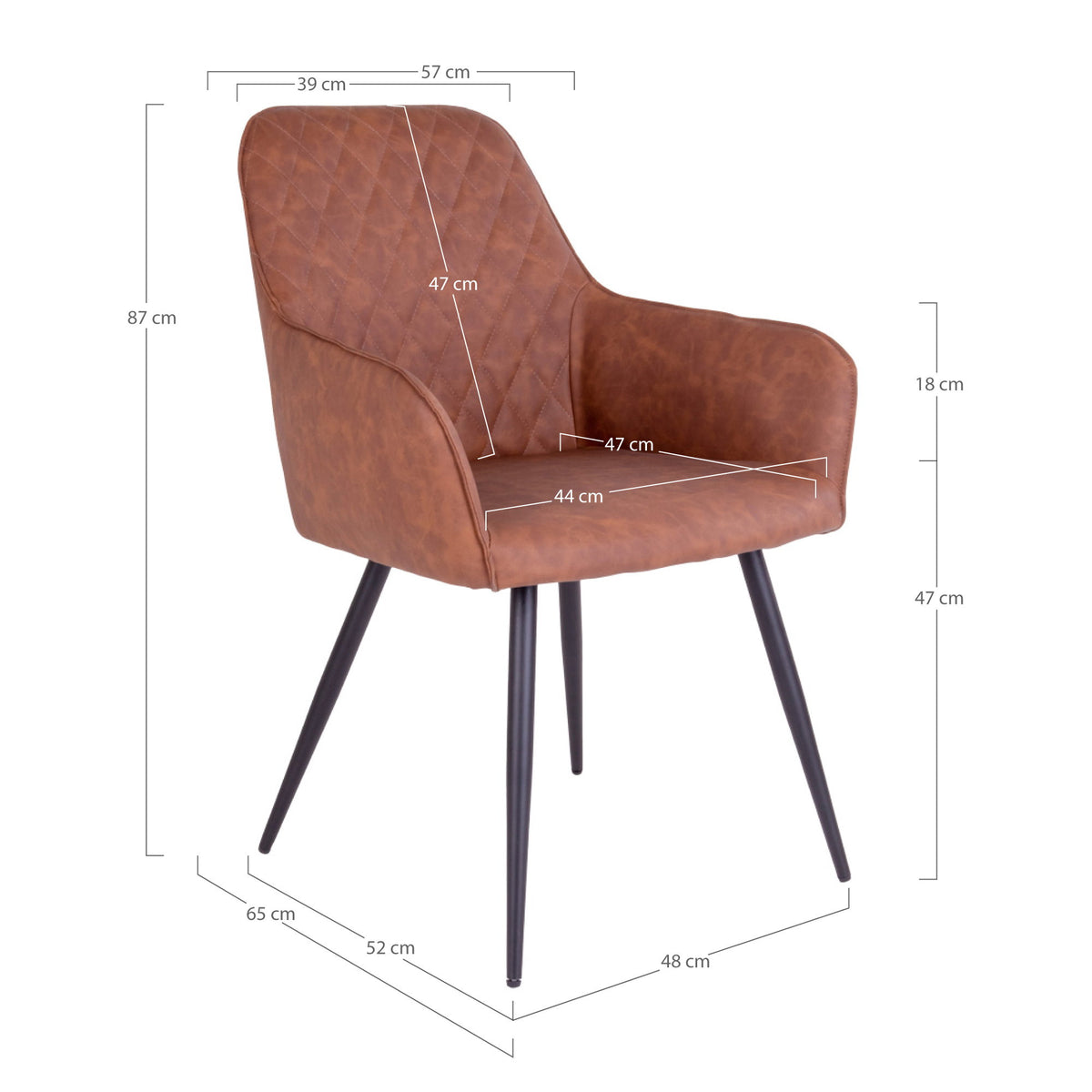 Harbo Dining Chair — Brown