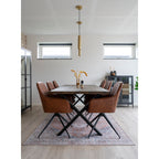 Harbo Dining Chair with swivel — Brown