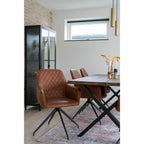 Harbo Dining Chair with swivel — Brown