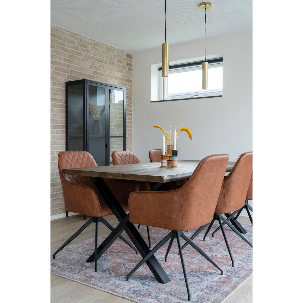 Harbo Dining Chair with swivel — Brown