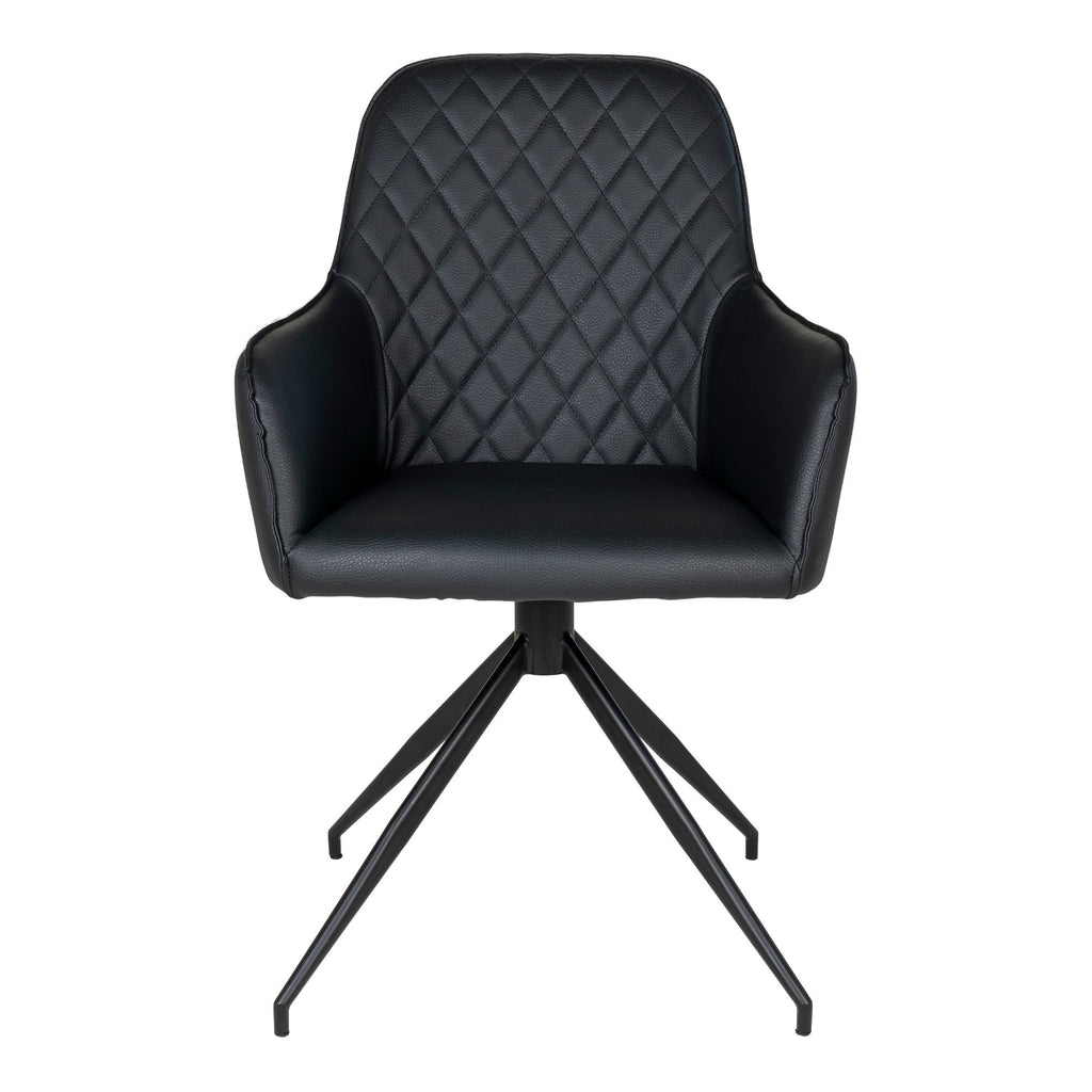 Harbo Dining Chair with swivel — Black