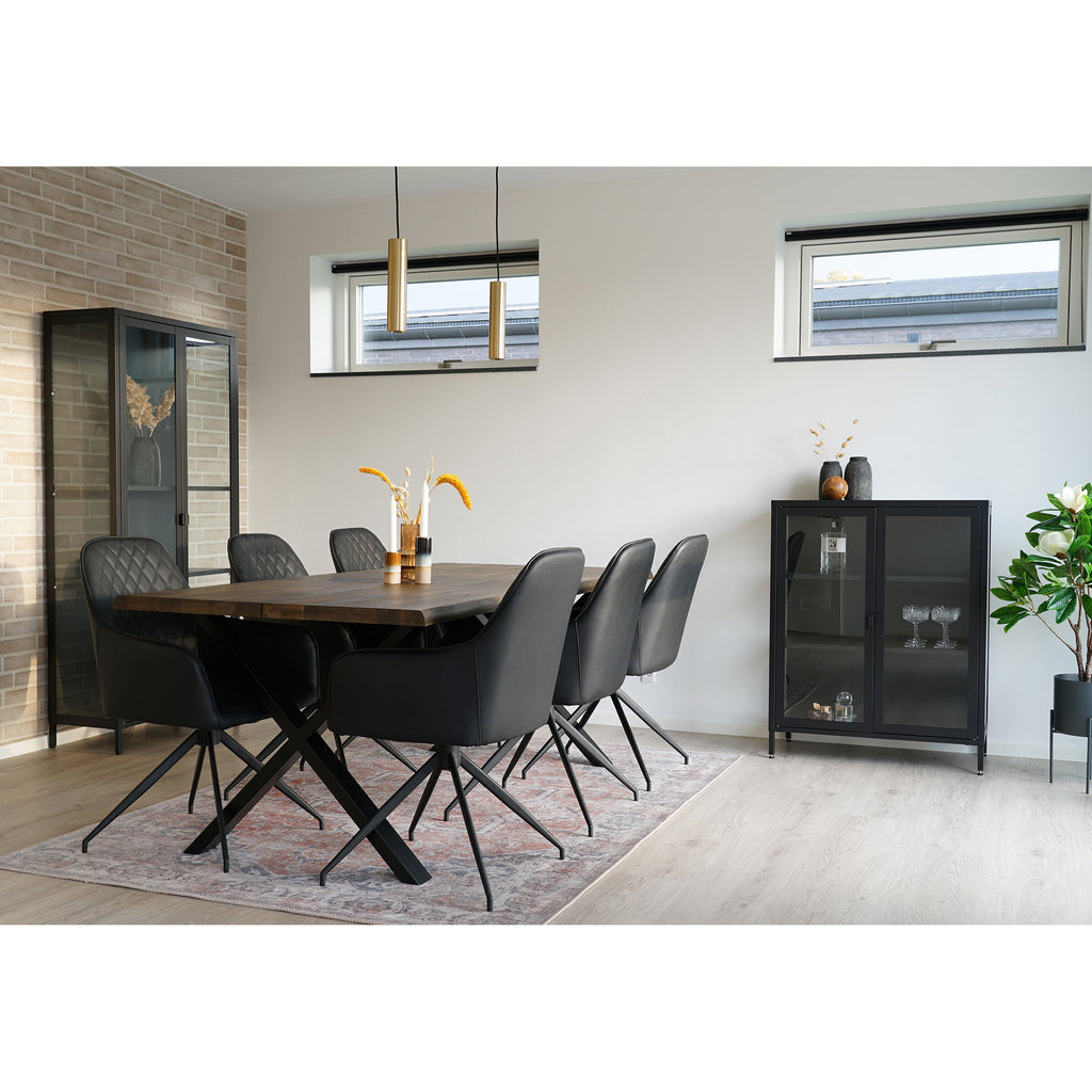 Harbo Dining Chair with swivel — Black