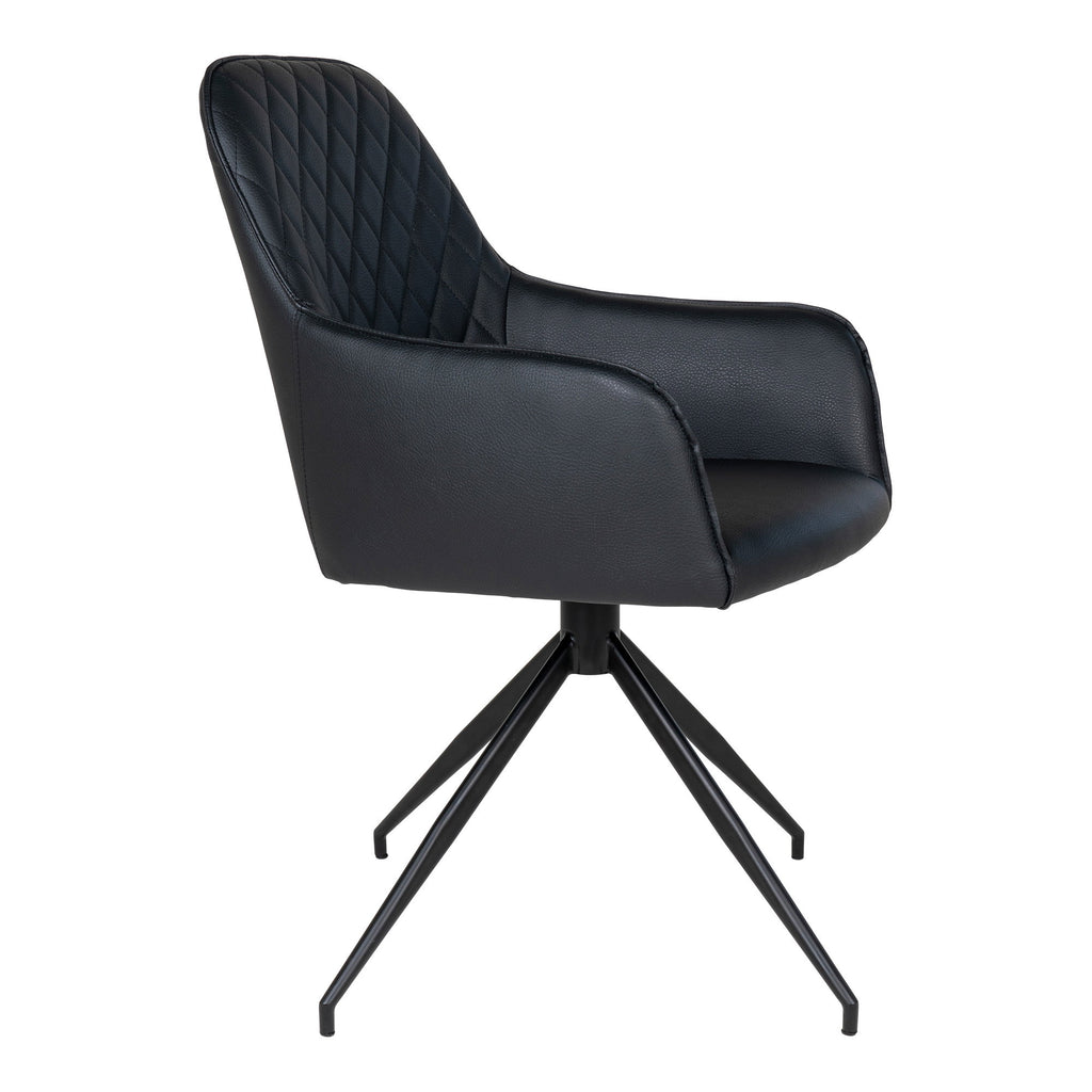Harbo Dining Chair with swivel — Black