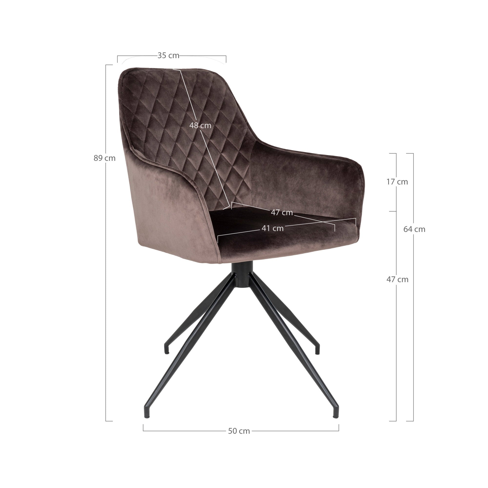 Harbo Dining Chair with swivel — Light Brown