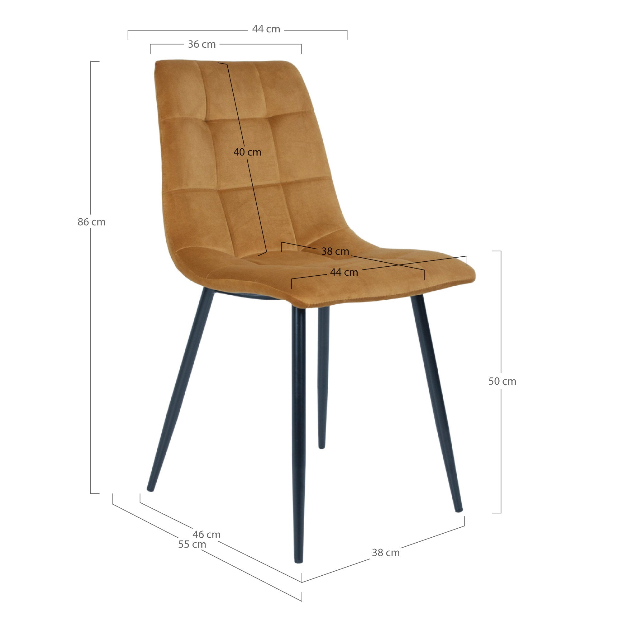 Middelfart Dining Chair — Mustard Yellow