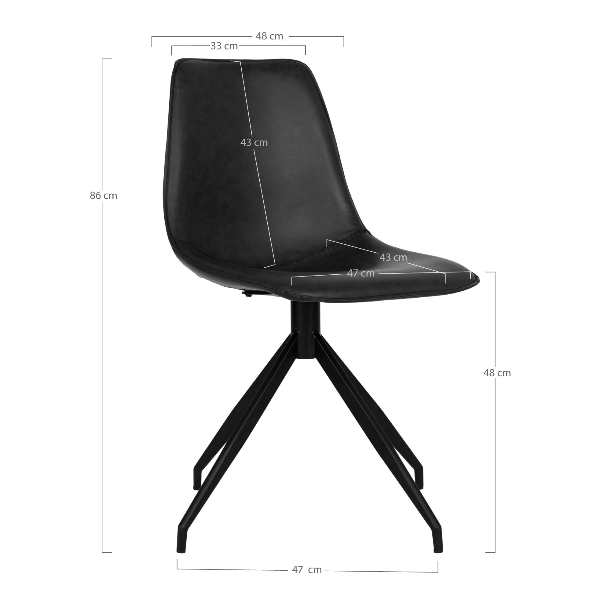 Monaco Dining Chair — Black