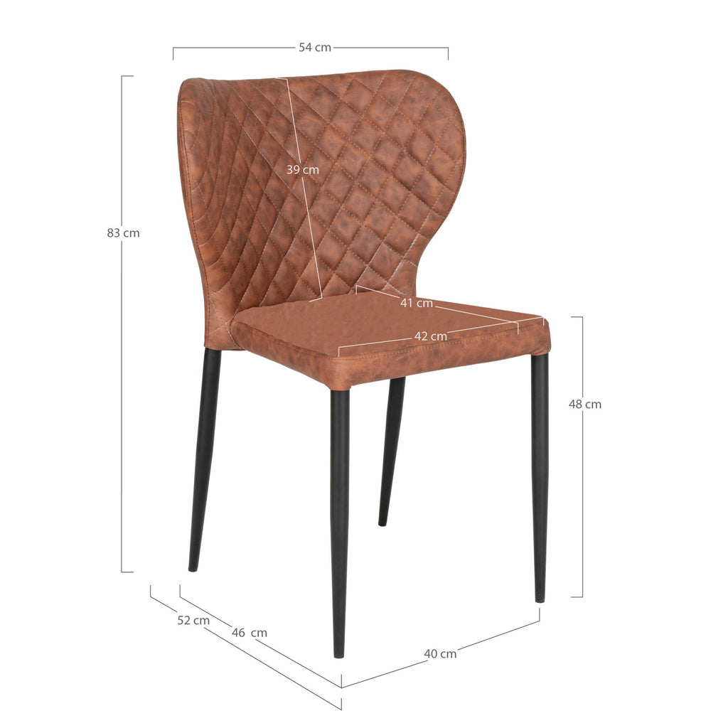 Pisa Dining Chair — Brown