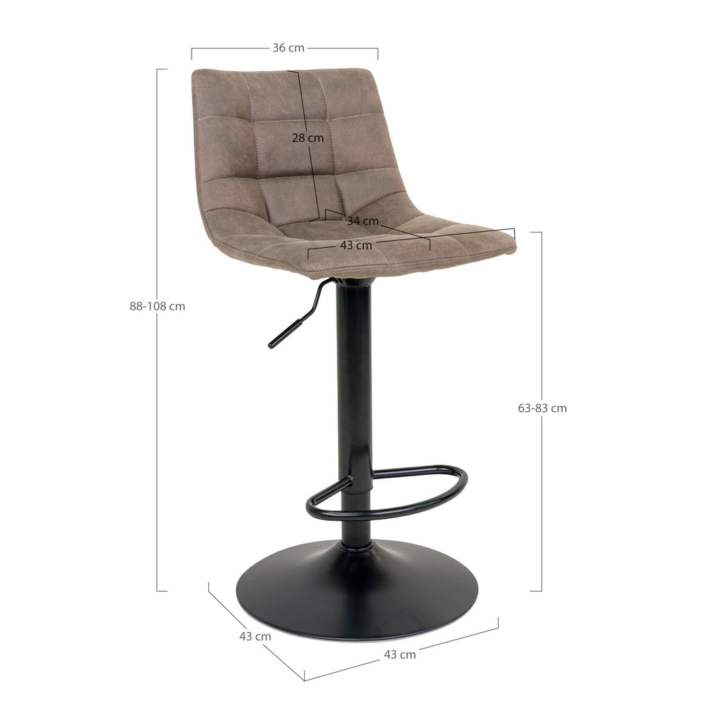 Middelfart Bar Chair — Brown