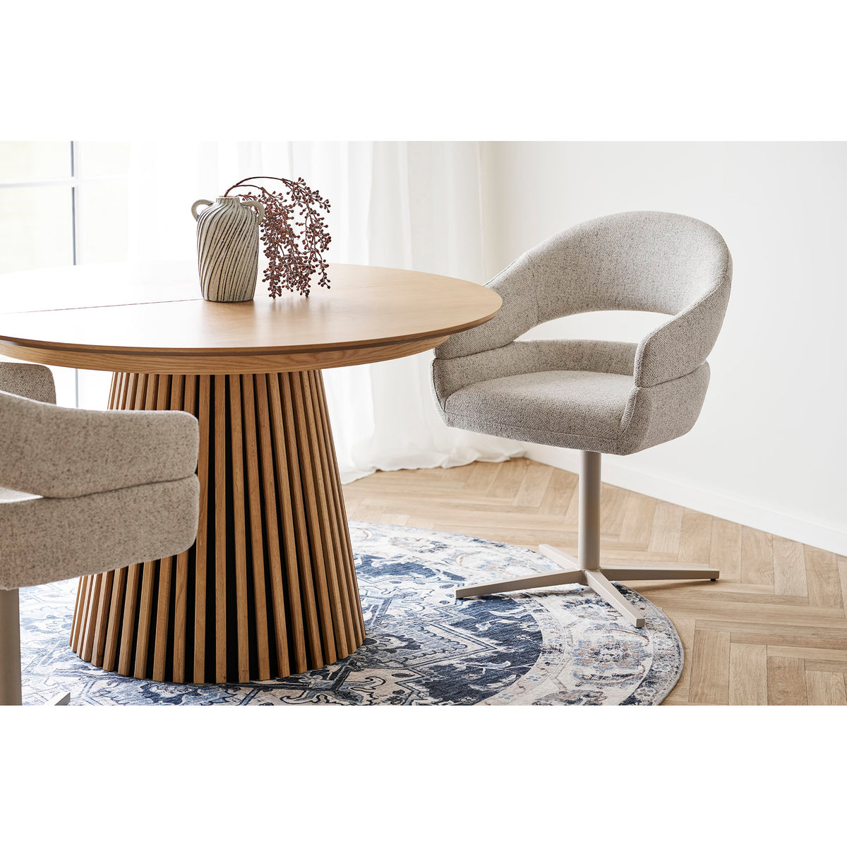 Dover Dining Chair — Beige marbled