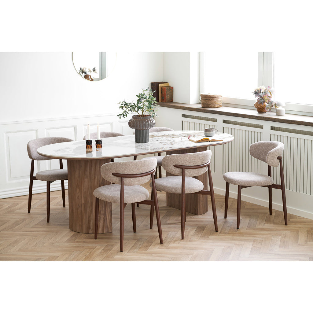 Levanto Dining Chair — Sand / Walnut