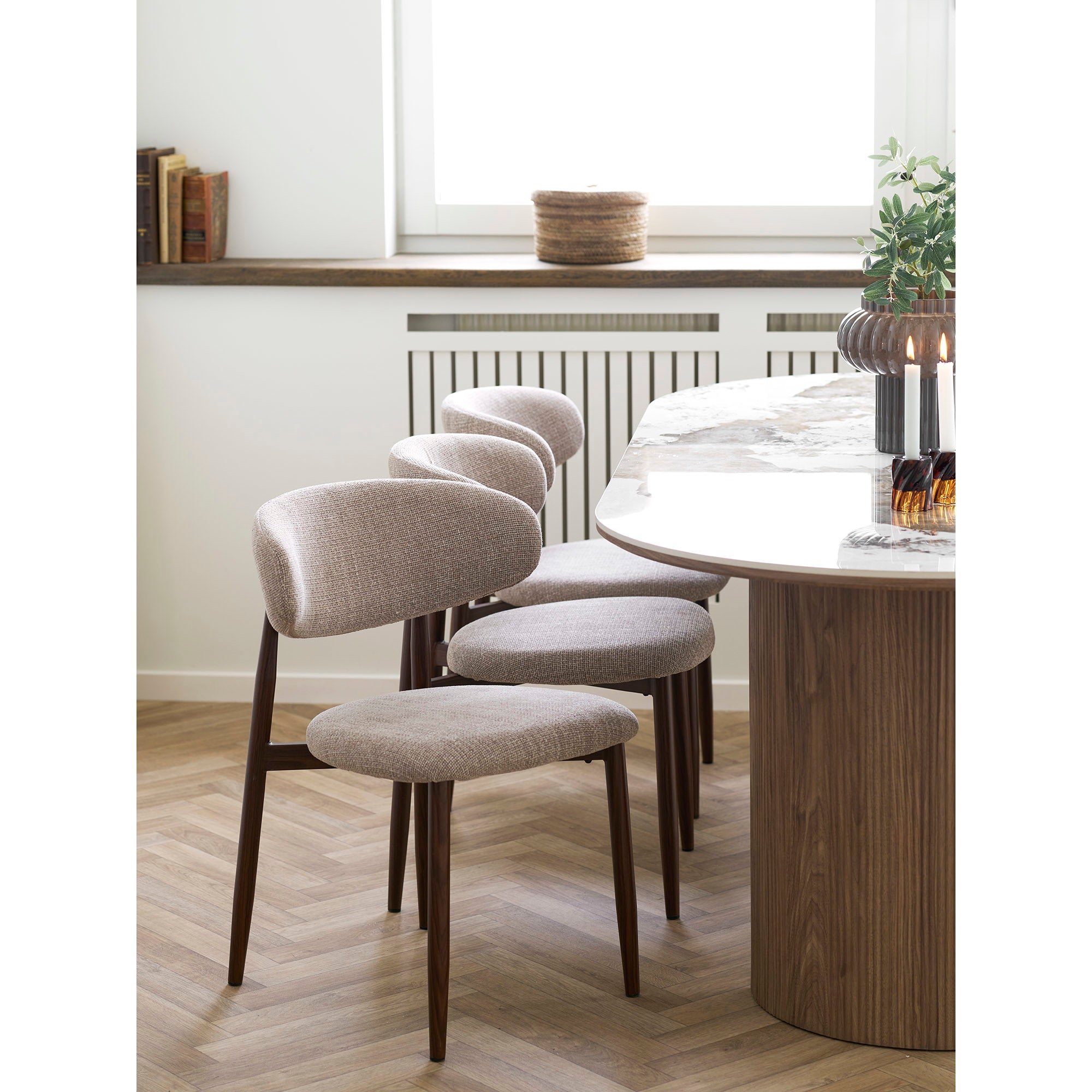 Levanto Dining Chair — Sand / Walnut