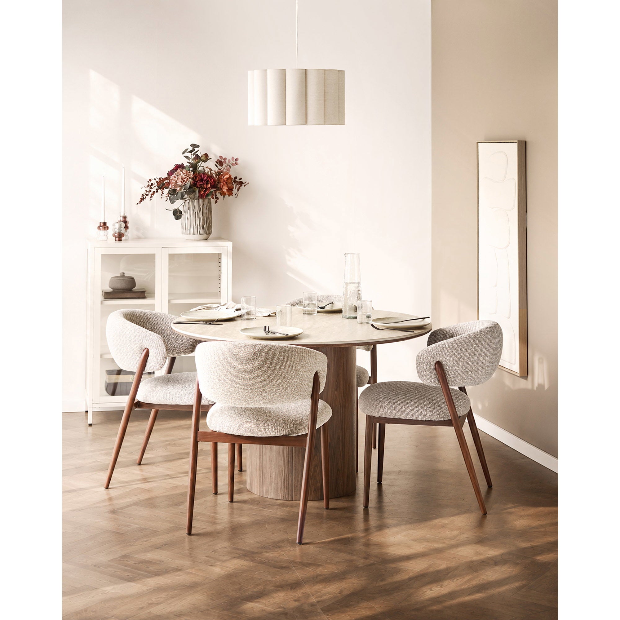 Cavi Dining Chair — Sand / Walnut