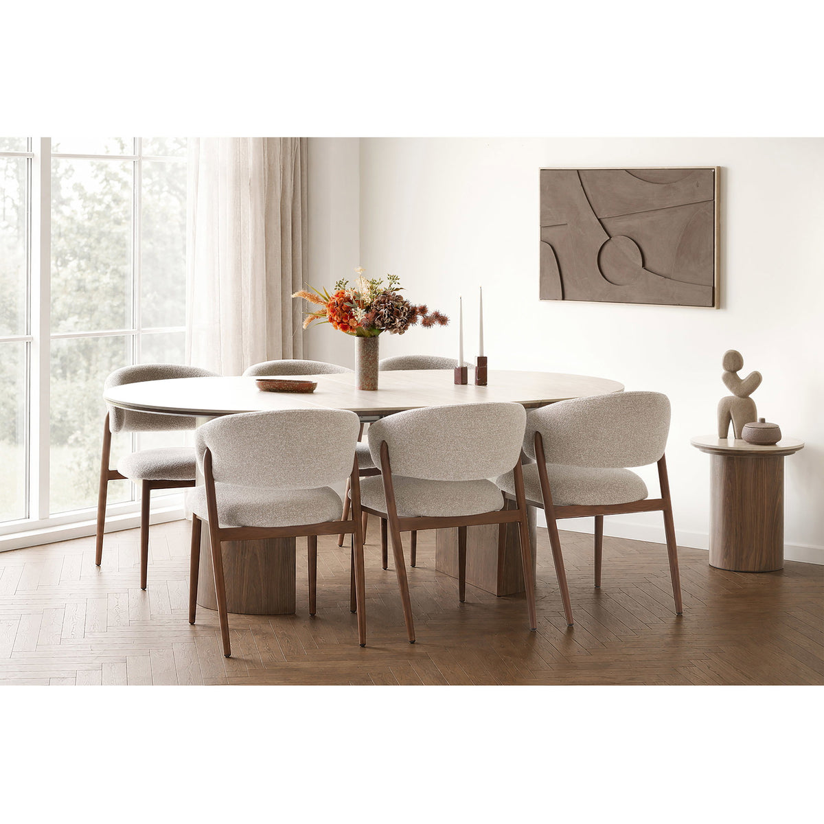 Cavi Dining Chair — Sand / Walnut