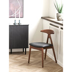 Lanuza Dining Chair — Dark brown / Black