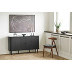 Lanuza Dining Chair — Dark brown / Black