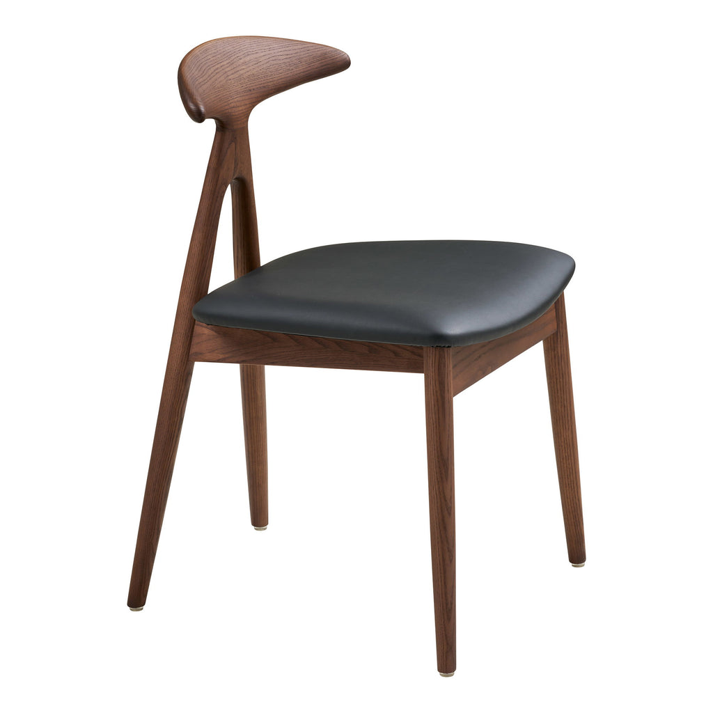 Lanuza Dining Chair — Dark brown / Black