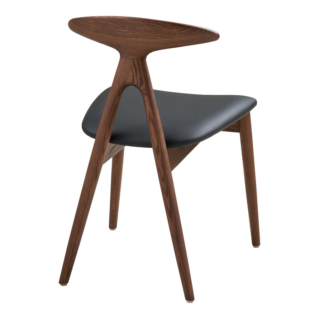 Lanuza Dining Chair — Dark brown / Black