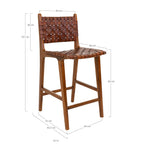 Perugia Counter Chair — Brown