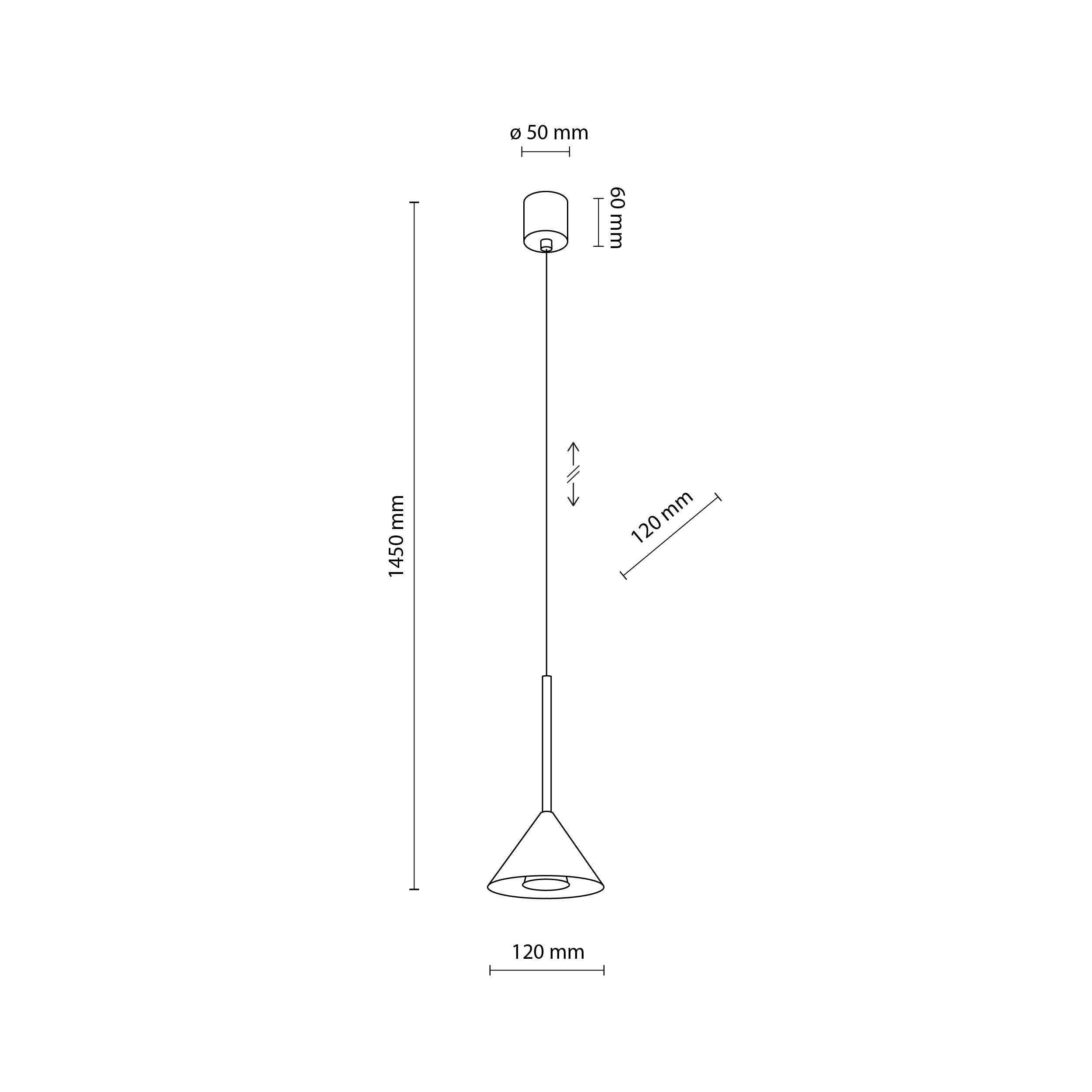 CONO Mini Black Pendant – Modern GU10
