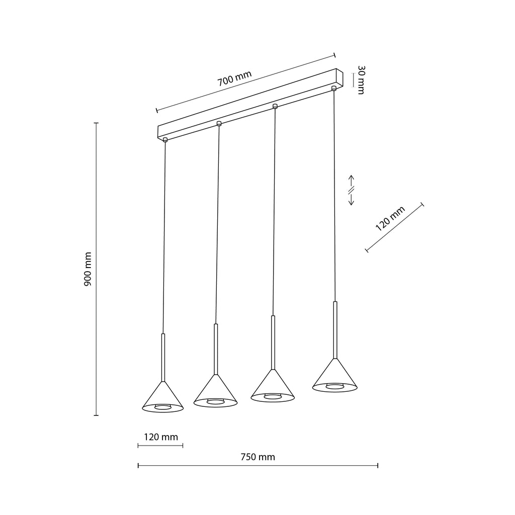 CONO Mini Black Pendant – Modern GU10
