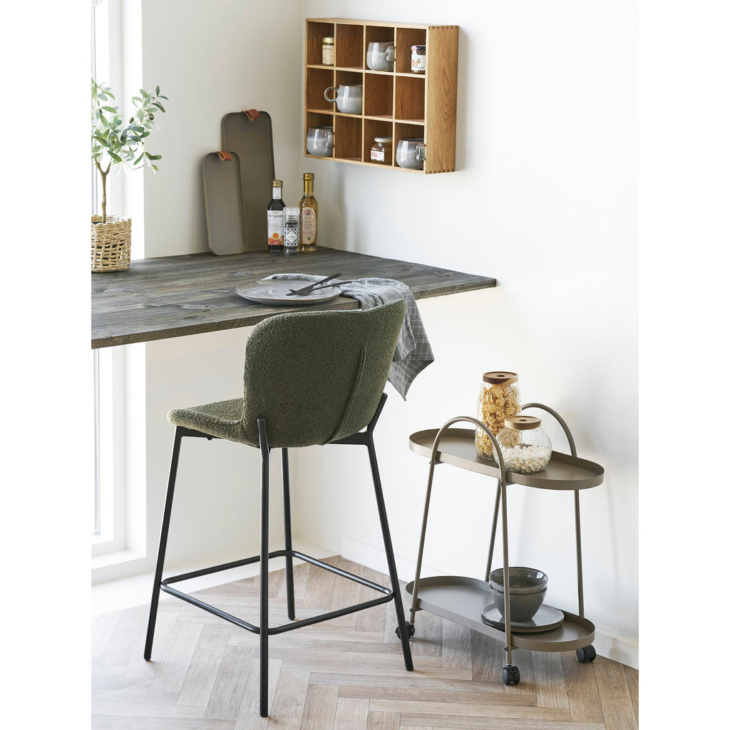 Maceda Counter Chair — Dark Green