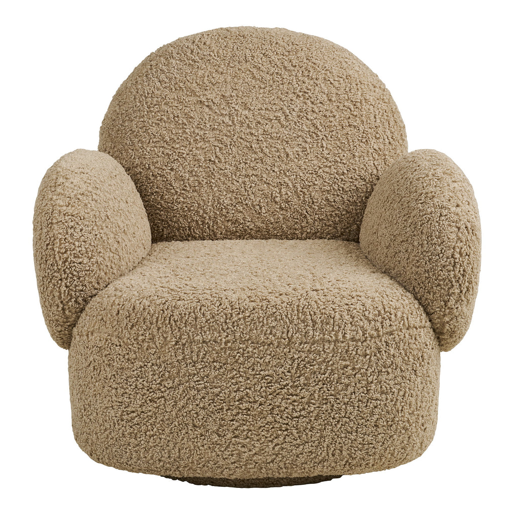 Messina Lounge Chair with swivel function — Light Brown