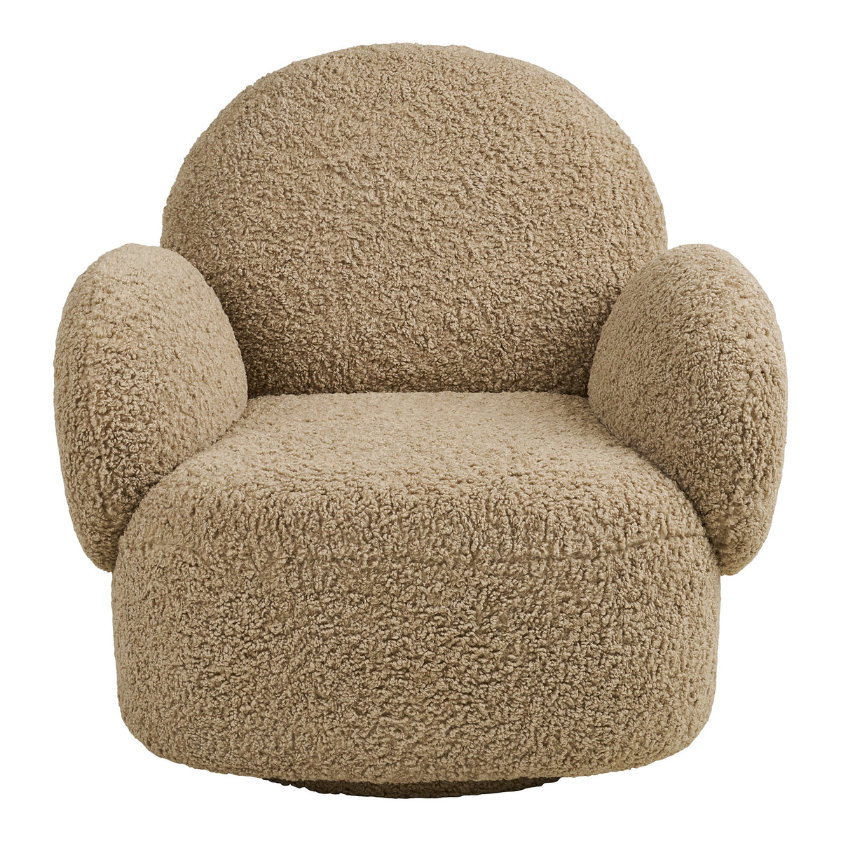 Messina Lounge Chair with swivel function — Light Brown