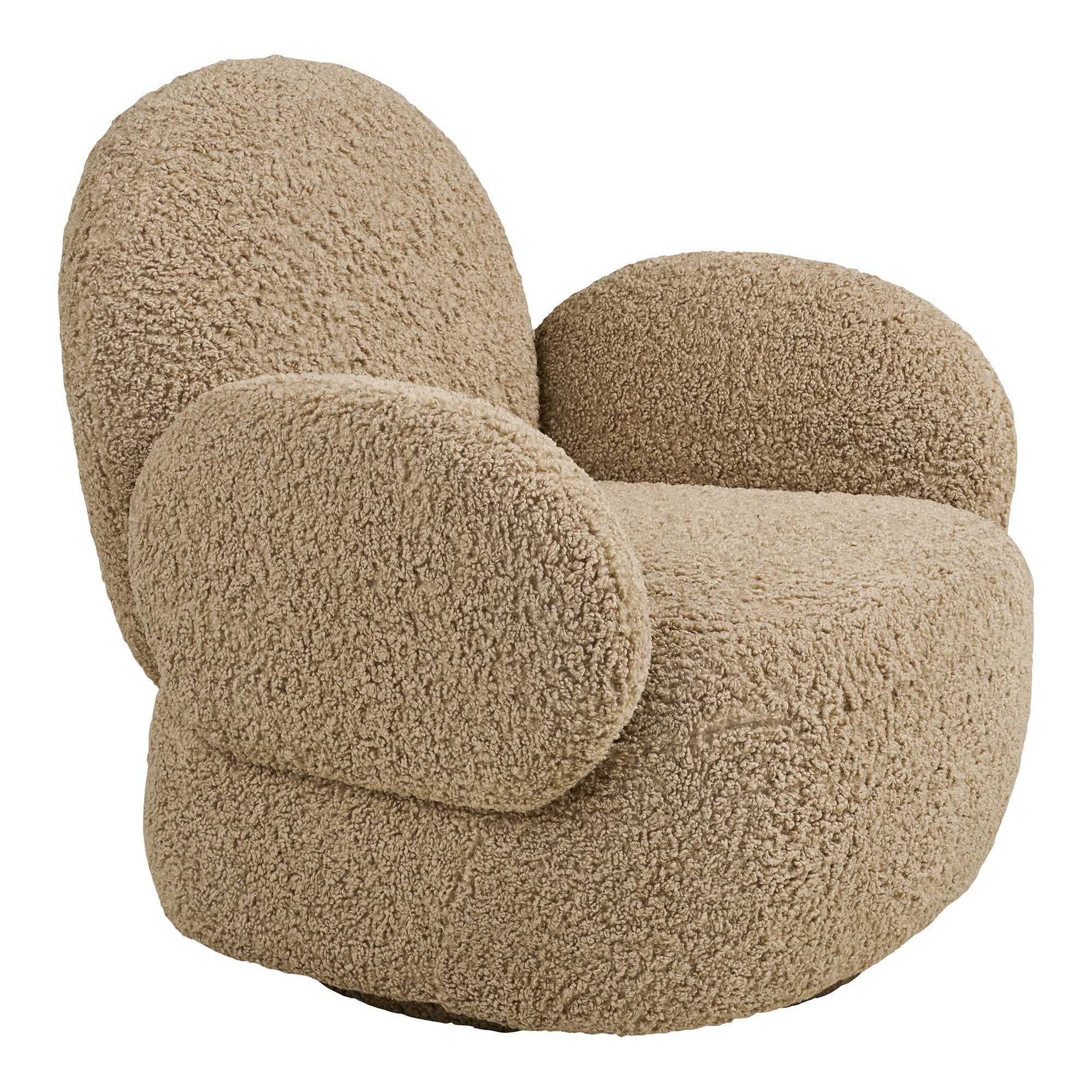 Messina Lounge Chair with swivel function — Light Brown