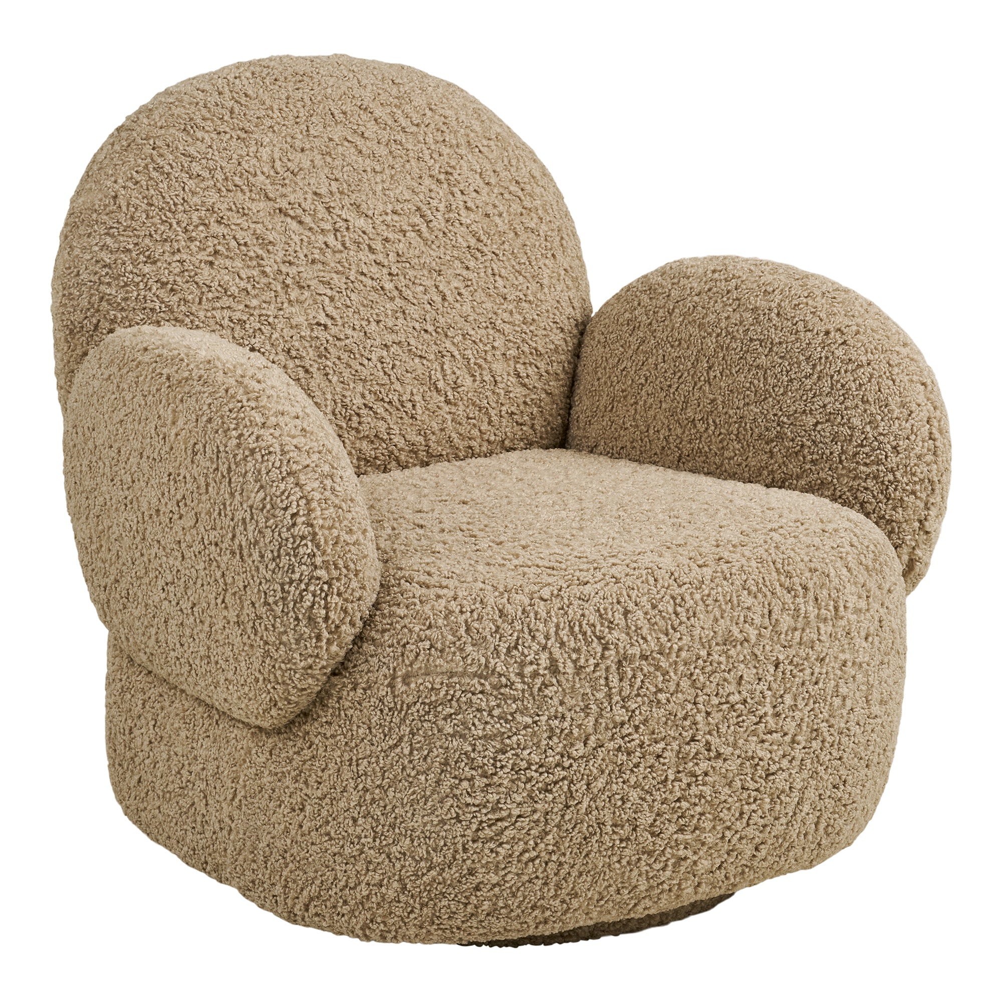 Messina Lounge Chair with swivel function — Light Brown