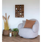 Messina Lounge Chair with swivel function — Light Grey