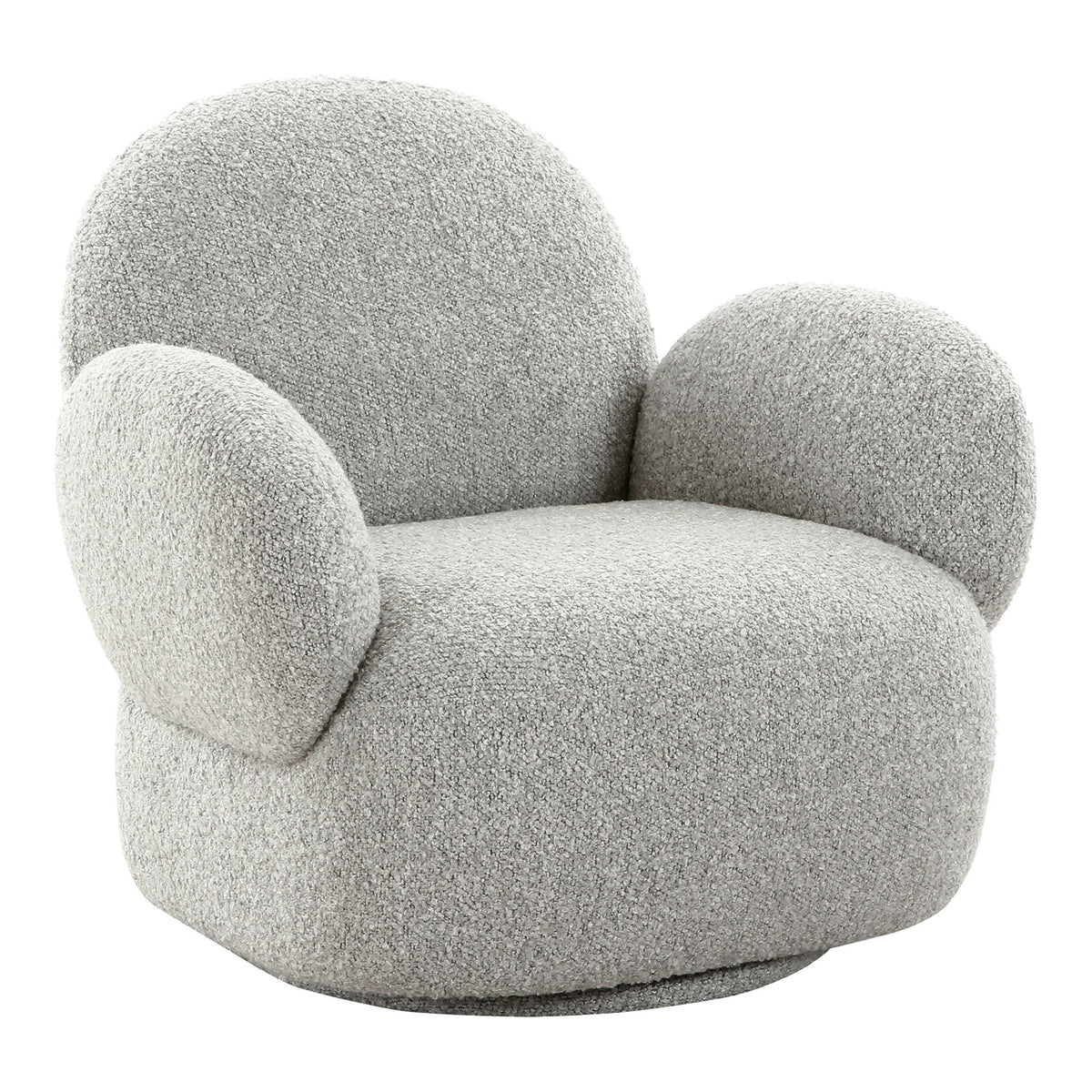 Messina Lounge Chair with swivel function — Light Grey