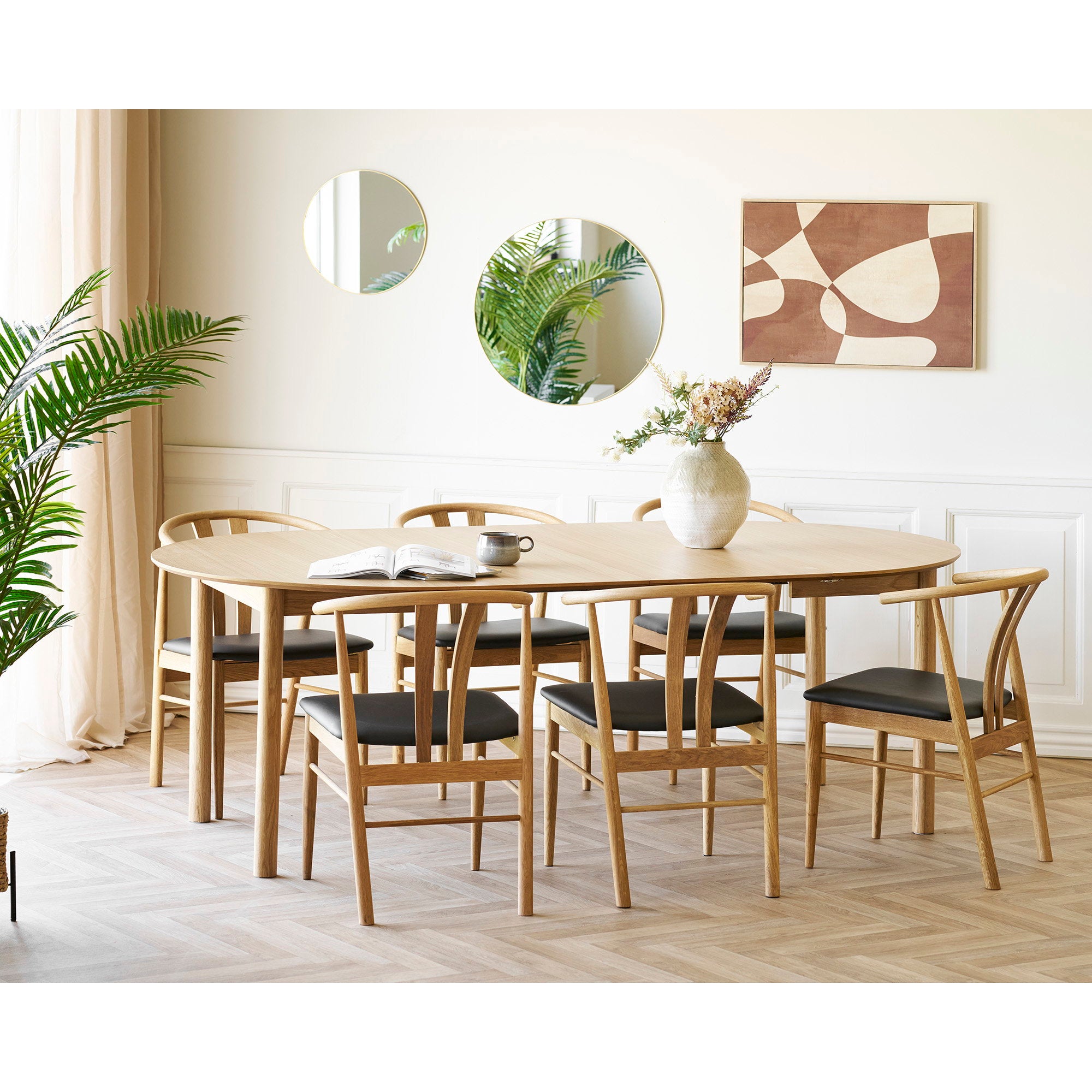Artenara Dining Chair — Natural / Black