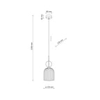 SOPHIA Black Golden Pendant Light – Glamour 1xE14