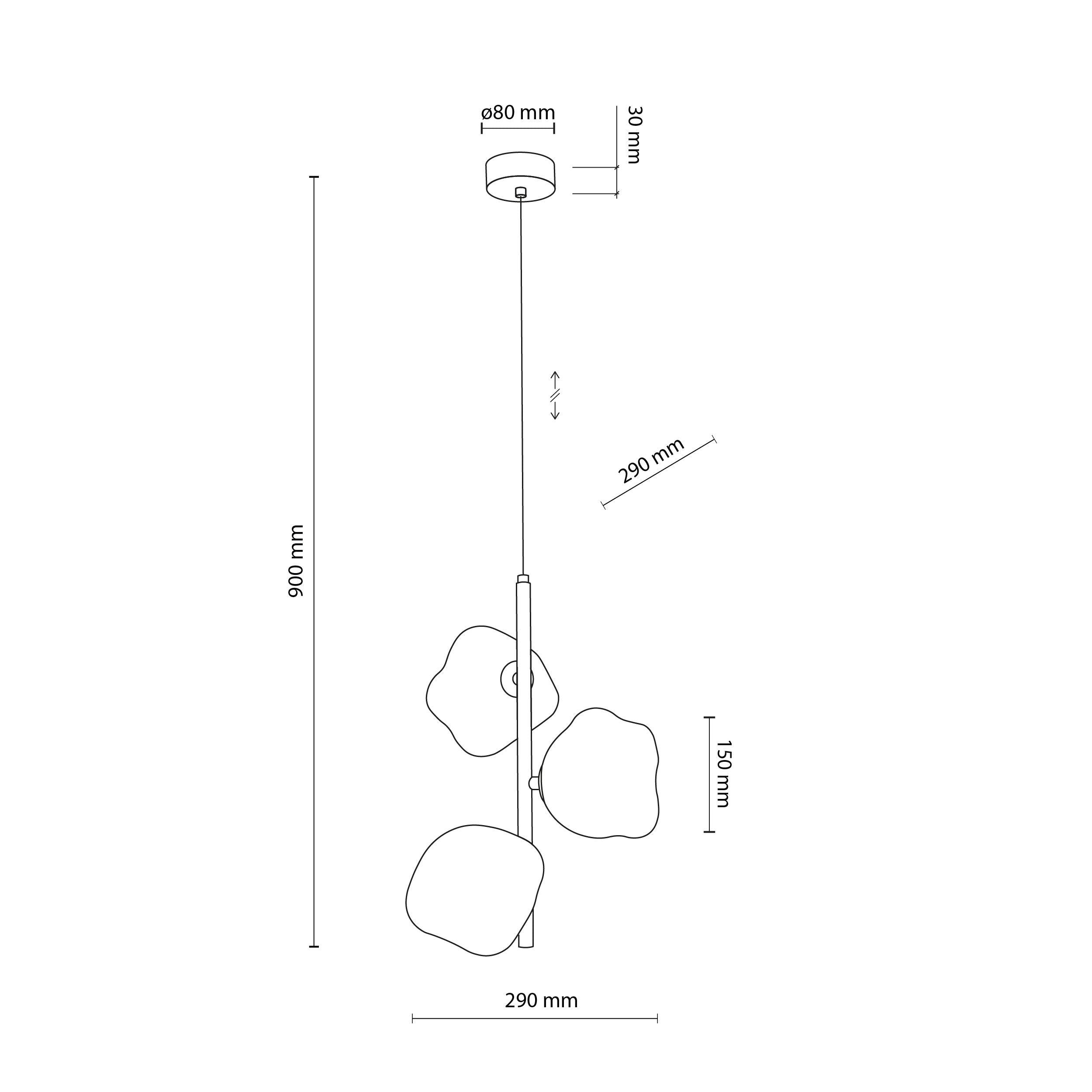 LAVA Pendant Chandelier 3xG9 – Modern