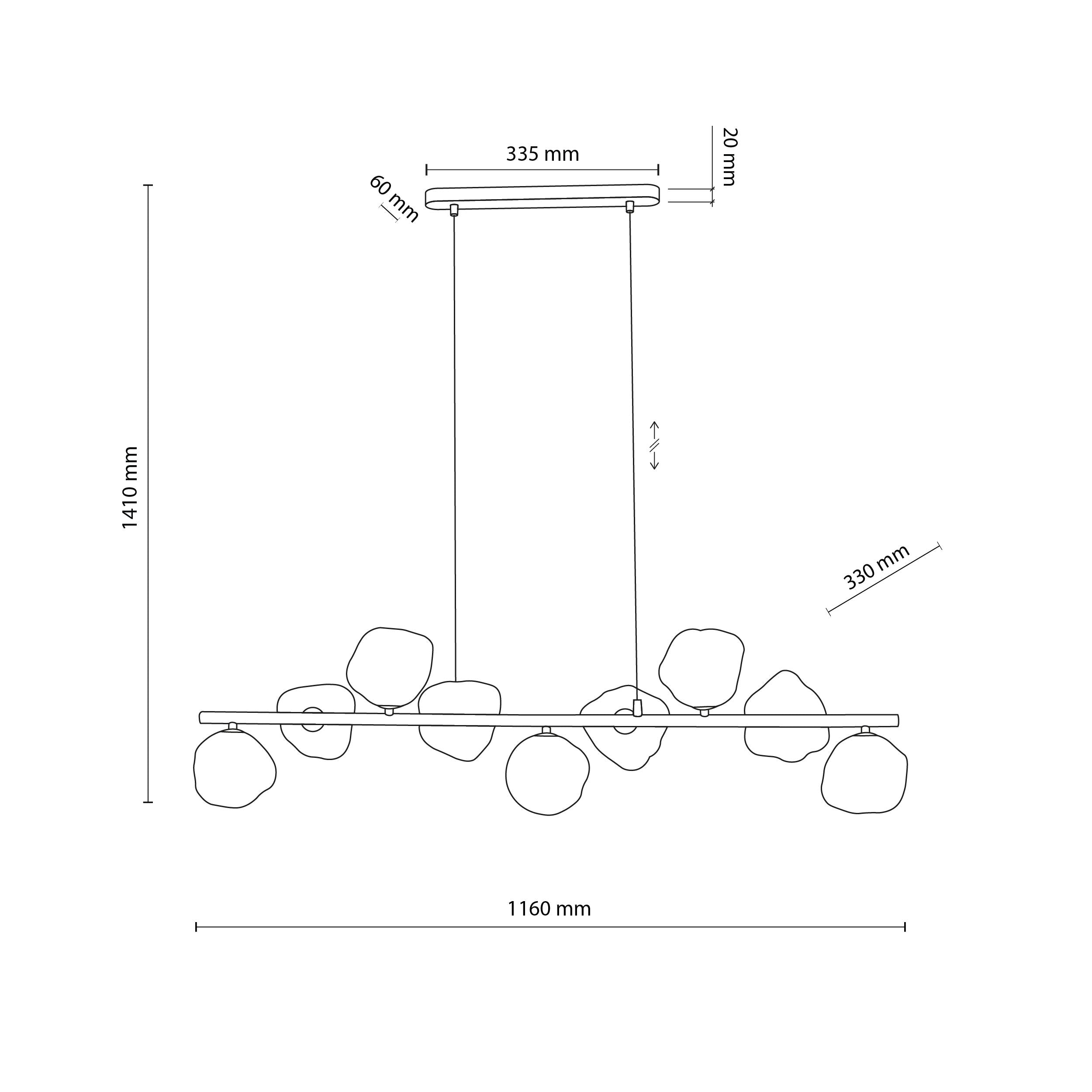 LAVA Pendant Chandelier 9xG9 – Modern