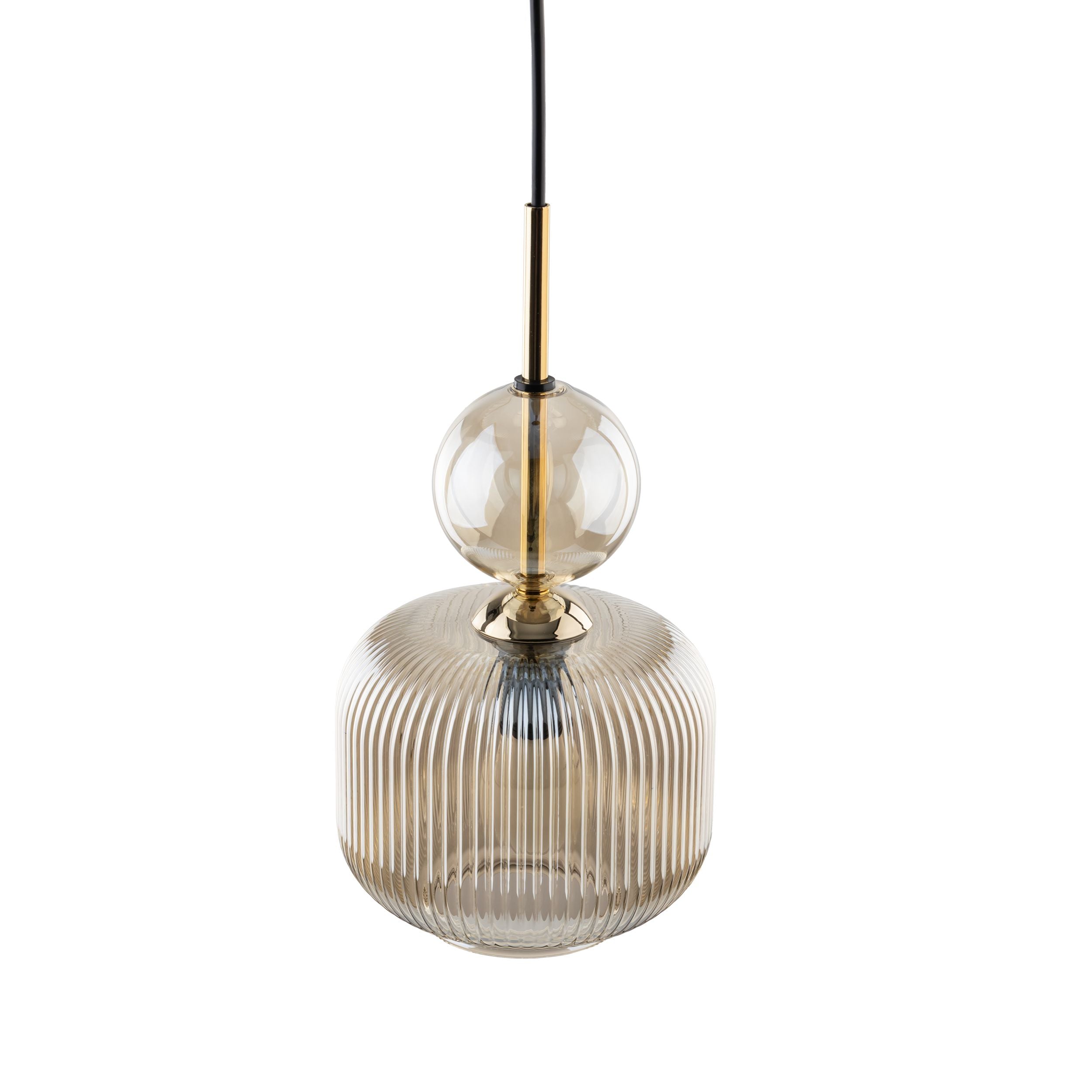 SOPHIA Black Cognac Pendant Light – Glamour 1xE14