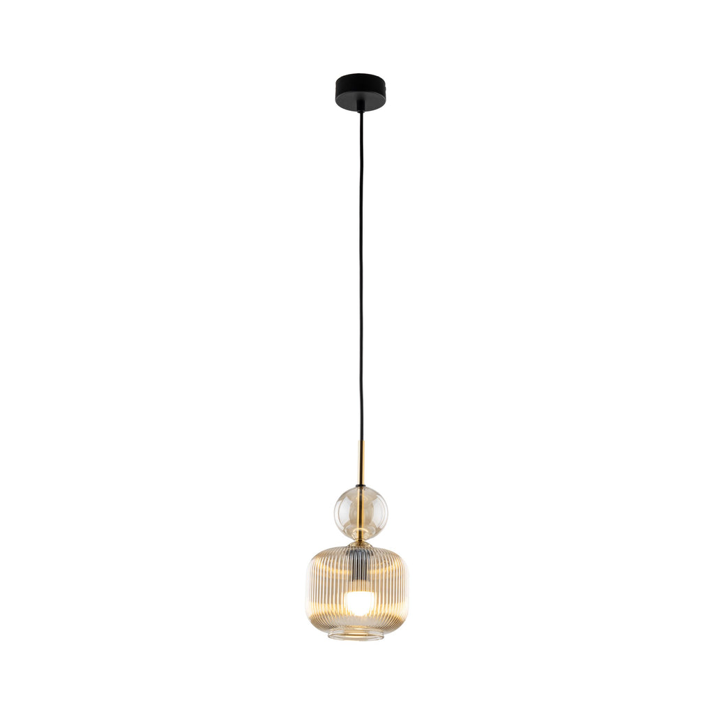 SOPHIA Black Cognac Pendant Light – Glamour 1xE14
