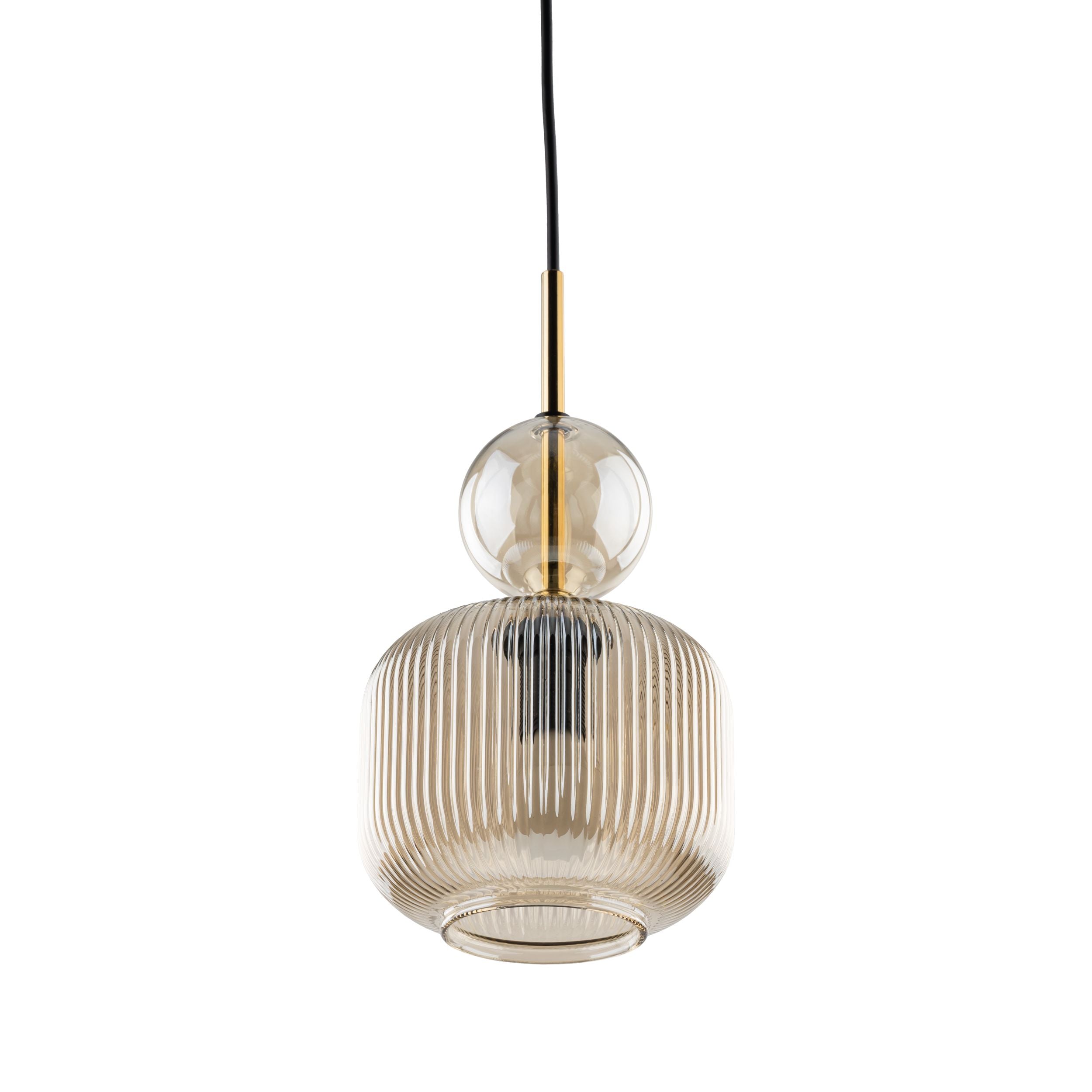 SOPHIA Black Cognac Pendant Light – Glamour 1xE14