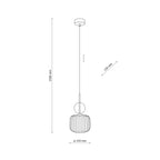 SOPHIA Black Cognac Pendant Light – Glamour 1xE14