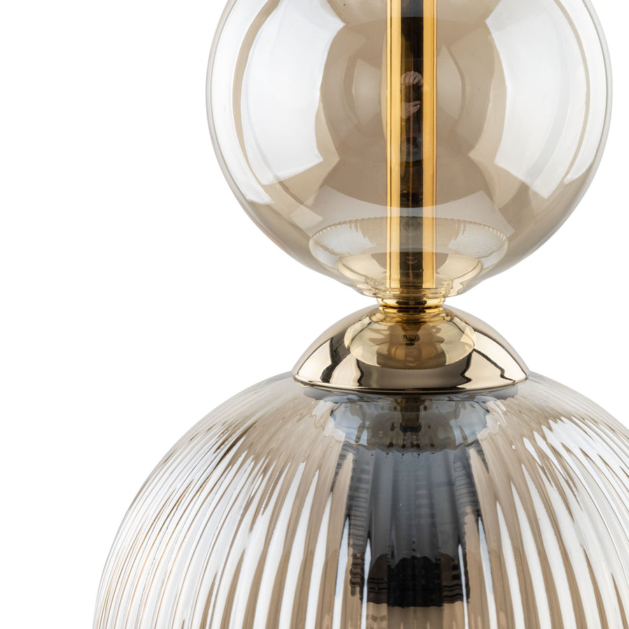 SOPHIA Amber Black Pendant Light – Glamour 1xE14
