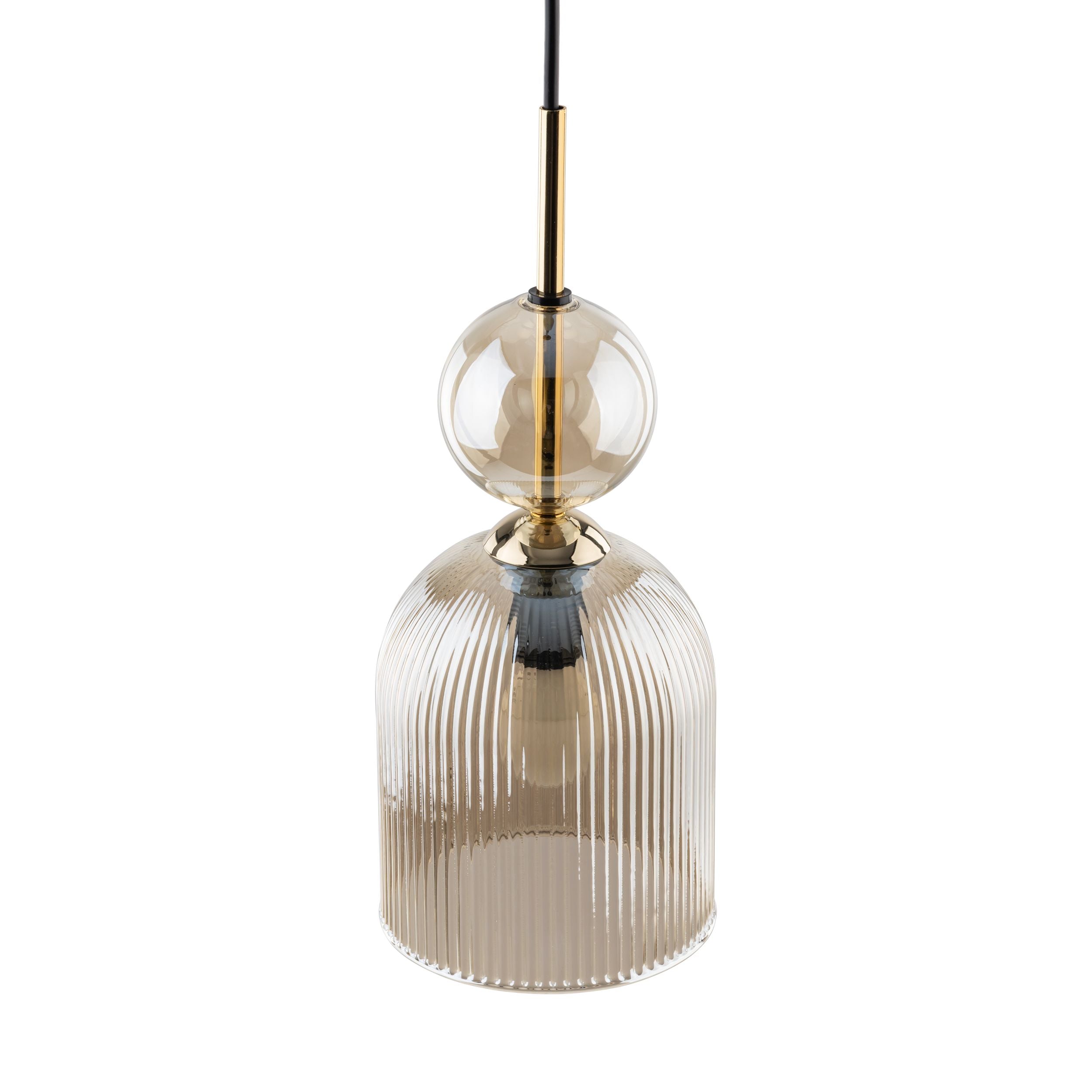 SOPHIA Amber Black Pendant Light – Glamour 1xE14