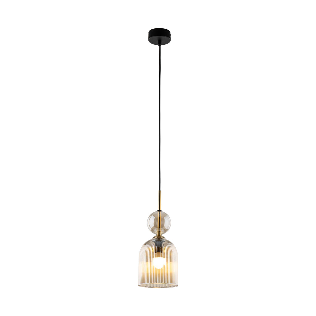 SOPHIA Amber Black Pendant Light – Glamour 1xE14
