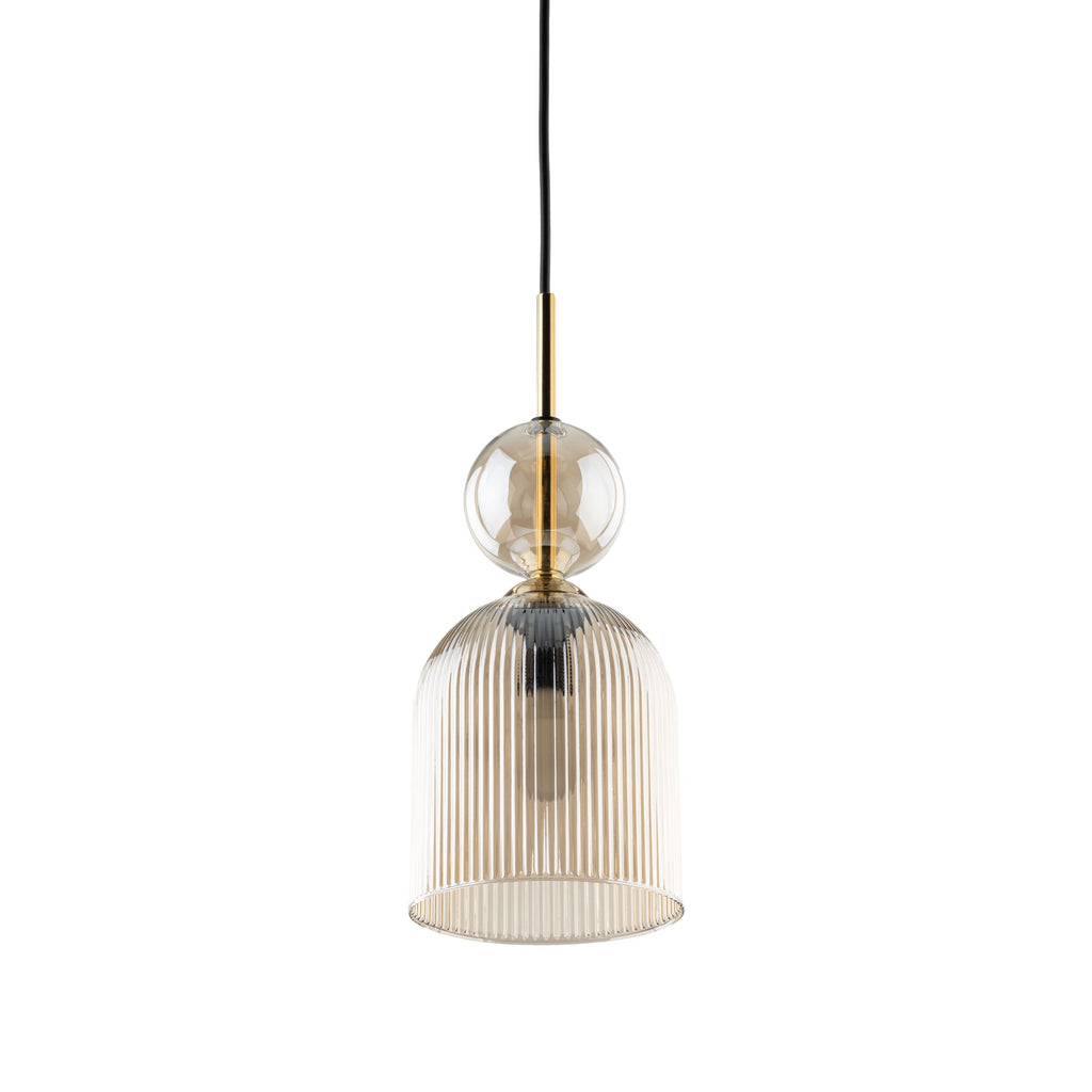 SOPHIA Amber Black Pendant Light – Glamour 1xE14