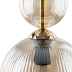 SOPHIA Amber Black Pendant Light – Glamour Clear Glass 1xE14